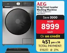 Makro AEG Front Loader Washing Machine offer