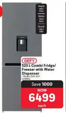 Makro DEFY Combi Fridge/ Freezer with Water Dispenser offer