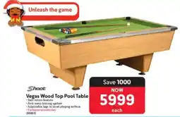 Makro Shoot Vegas Wood Top Pool Table offer
