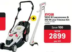 Makro RYOBI 1600 W Lawnmower & 310 W Line Trimmer Kit offer