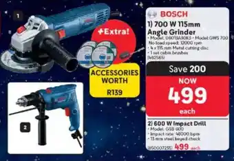 Makro BOSCH 700W Angle Grinder offer