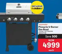 Makro Megamaster Pinnacle 4-Burner Gas Braai offer