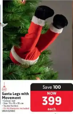 Makro Santa Legs with Movement offer