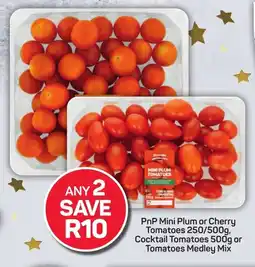 Pick n Pay Hypermarket PnP Mini Plum or Cherry Tomatoes, Cocktail Tomatoes or Tomatoes Medley Mix offer