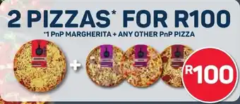 Pick n Pay Hypermarket 1 pnp margherita + any other pnp pizza offer