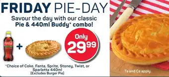 Pick n Pay Hypermarket Pie & 440ml Buddy combo offer