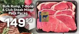 Pick n Pay Hypermarket Bulk Rump, T-Bone & Club Steak Mixed Pack offer