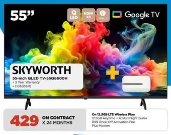 HiFi Corp Skyworth 55-inch QLED TV-55Q6600H offer