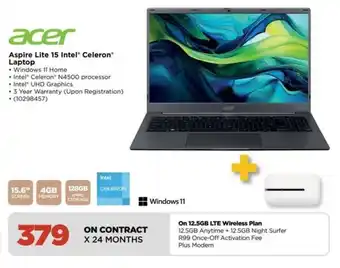 HiFi Corp Acer Aspire Lite 15 Intel Celeron Laptop offer