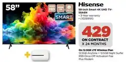 HiFi Corp Hisense 58-inch Smart 4K UHD TV-58A6N offer