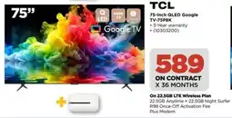 HiFi Corp TCL 75-Inch QLED Google TV-75P8K offer