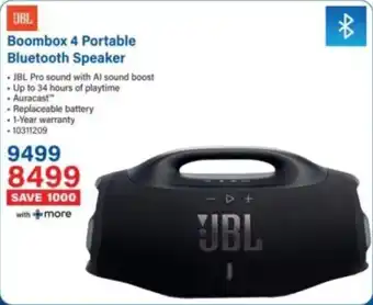 Incredible Connection JBL Boombox 4 Portable Bluetooth Speaker offer
