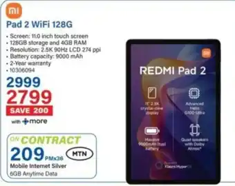 Incredible Connection Xiaomi Redmi Pad 2 WiFi 128G offer