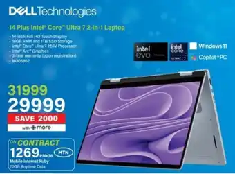 Incredible Connection DELL 14 Plus Intel Core Ultra 7 2-in-1 Laptop offer