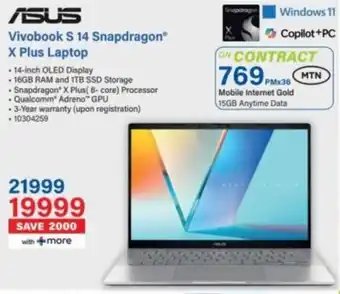 Incredible Connection ASUS Vivobook S 14 Snapdragon X Plus Laptop offer
