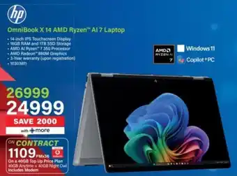 Incredible Connection HP OmniBook X 14 AMD Ryzen AI 7 Laptop offer