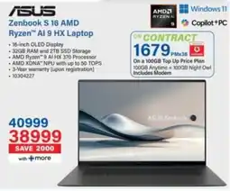 Incredible Connection ASUS Zenbook S 16 AMD Ryzen AI 9 HX Laptop offer