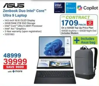 Incredible Connection ASUS Zenbook Duo Intel Core Ultra 9 Laptop offer