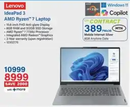 Incredible Connection Lenovo IdeaPad 3 AMD Ryzen 7 Laptop offer