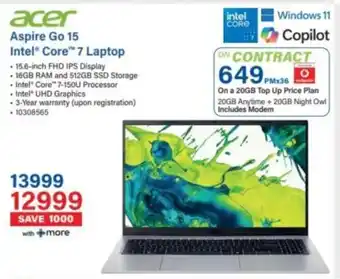 Acer Aspire Go 15 Intel Core 7 Laptop