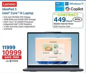 Incredible Connection Lenovo IdeaPad 3 Intel Core i5 Laptop offer