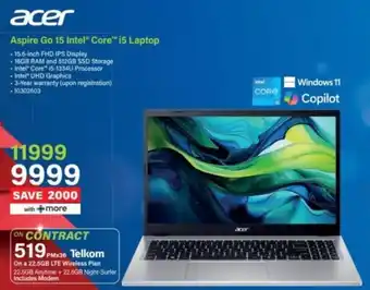 Incredible Connection Acer Aspire Go 15 Intel Core i5 Laptop offer
