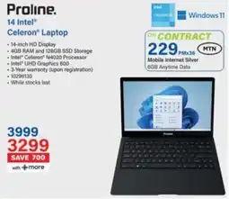 Incredible Connection Proline 14 Intel Celeron Laptop offer
