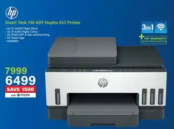 Incredible Connection HP Smart Tank 750 ADF Duplex AIO Printer offer