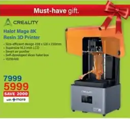 Incredible Connection CREALITY Halot Mage 8K Resin 3D Printer offer