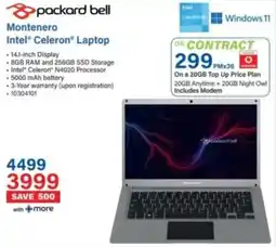 Incredible Connection Packard Bell Montenero Intel Celeron Laptop offer