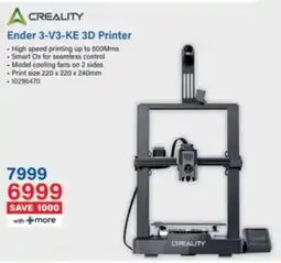 Incredible Connection Creality Ender 3-V3-KE 3D Printer offer