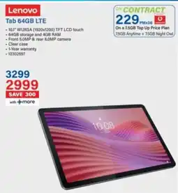Incredible Connection Lenovo Tab 64GB LTE offer