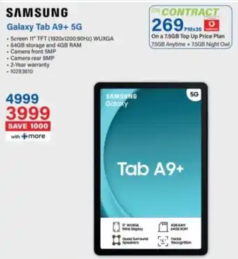 Incredible Connection SAMSUNG Galaxy Tab A9+ 5G offer