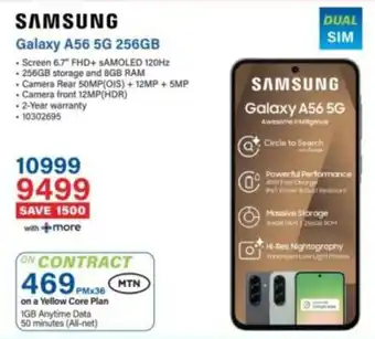 Incredible Connection Samsung Galaxy A56 5G 256GB offer