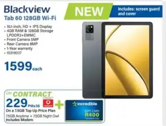Incredible Connection Blackview Tab 60 128GB Wi-Fi offer
