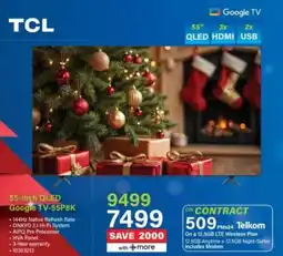 Incredible Connection TCL 55-inch QLED Google TV-55P8K offer