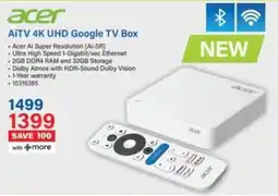 Incredible Connection Acer AiTV 4K UHD Google TV Box offer