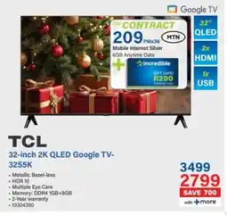 Incredible Connection TCL 32-inch 2K QLED Google TV-32S5K offer