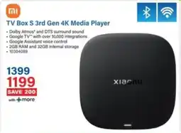 Incredible Connection Xiaomi TV Box S 3rd Gen 4K Media Player offer