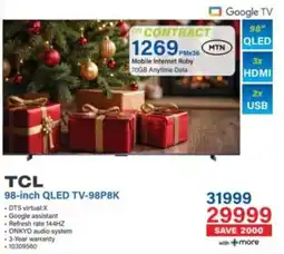 Incredible Connection TCL 98-inch QLED TV-98P8K offer