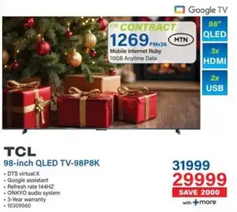 Incredible Connection TCL 98-inch QLED TV-98P8K offer