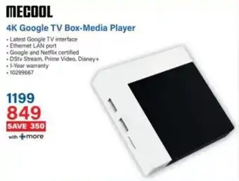 Incredible Connection Mecool 4K Google TV Box-Media Player offer