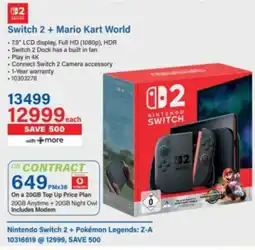 Incredible Connection Nintendo Switch 2 + Mario Kart World offer