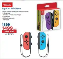 Incredible Connection Nintendo Joy-Con Pair Neon offer