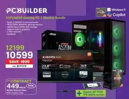 Incredible Connection PC BUILDER DEFENDER Gaming PC + Monitor Bundle offer