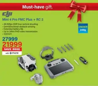 Incredible Connection Dji Mini 4 Pro FMC Plus + RC 2 offer
