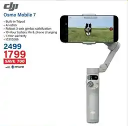 Incredible Connection Dji Osmo Mobile 7 offer