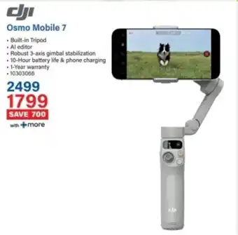 Incredible Connection Dji Osmo Mobile 7 offer