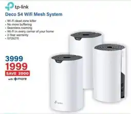 Incredible Connection Tp-link Deco S4 Wifi Mesh System offer