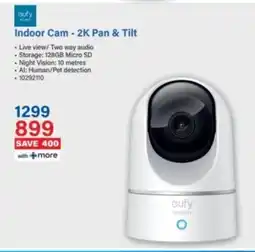 Incredible Connection Cufy Indoor Cam 2K Pan & Tilt offer